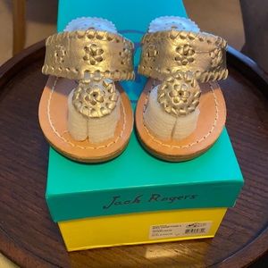 Jack Rogers Gold Sandal 7 toddler